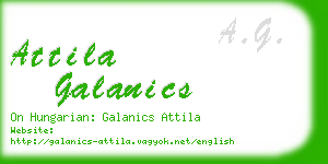 attila galanics business card